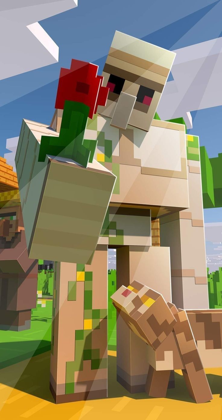 an image of a minecraft character in action