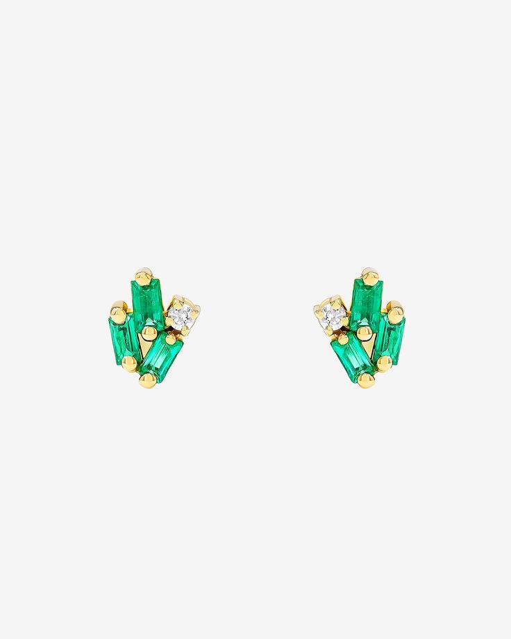 Suzanne Kalan Bold Cluster Emerald Studs in 18k yellow gold Jewelry Redesign, Emerald Studs, Heirloom Jewelry, Fancy Jewelry Necklace, Diamond Choker Necklace, Diamond Cluster Earrings, Emerald Earrings Studs, Suzanne Kalan, Heirlooms Jewelry