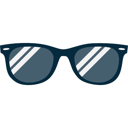 a pair of sunglasses with black and white stripes on the lens, which are not visible