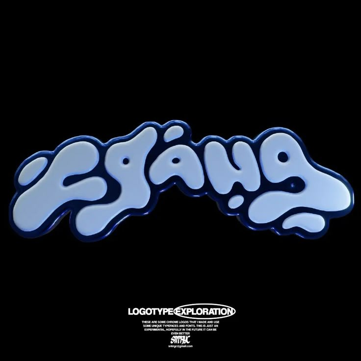 an image of some type of graffiti on a black background with the word gang written in it