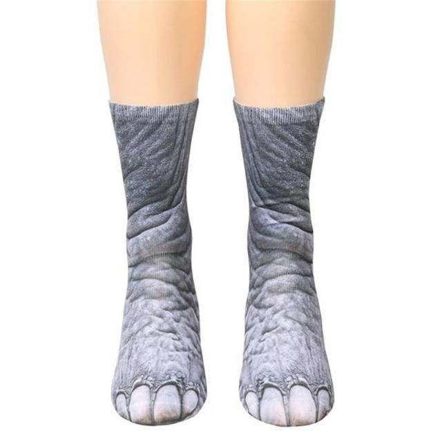 Have you ever dreamt of taking a walk on the wild side and transforming your feet into animal paws? Well, now you can, thanks to these 10 funky, crew-length Animal Paw socks including cat, dog, tiger, pig and others.Get rid of your old, boring socks and spice up the sock drawer with these. Make your feet a reason for someone’s laugh - it wasn’t this easy before! Paw Socks, Socks Drawing, Animal Paws, Animal Print Socks, Paws Socks, Halloween Fest, Tiger Paw, Animal Costumes, Foot Socks