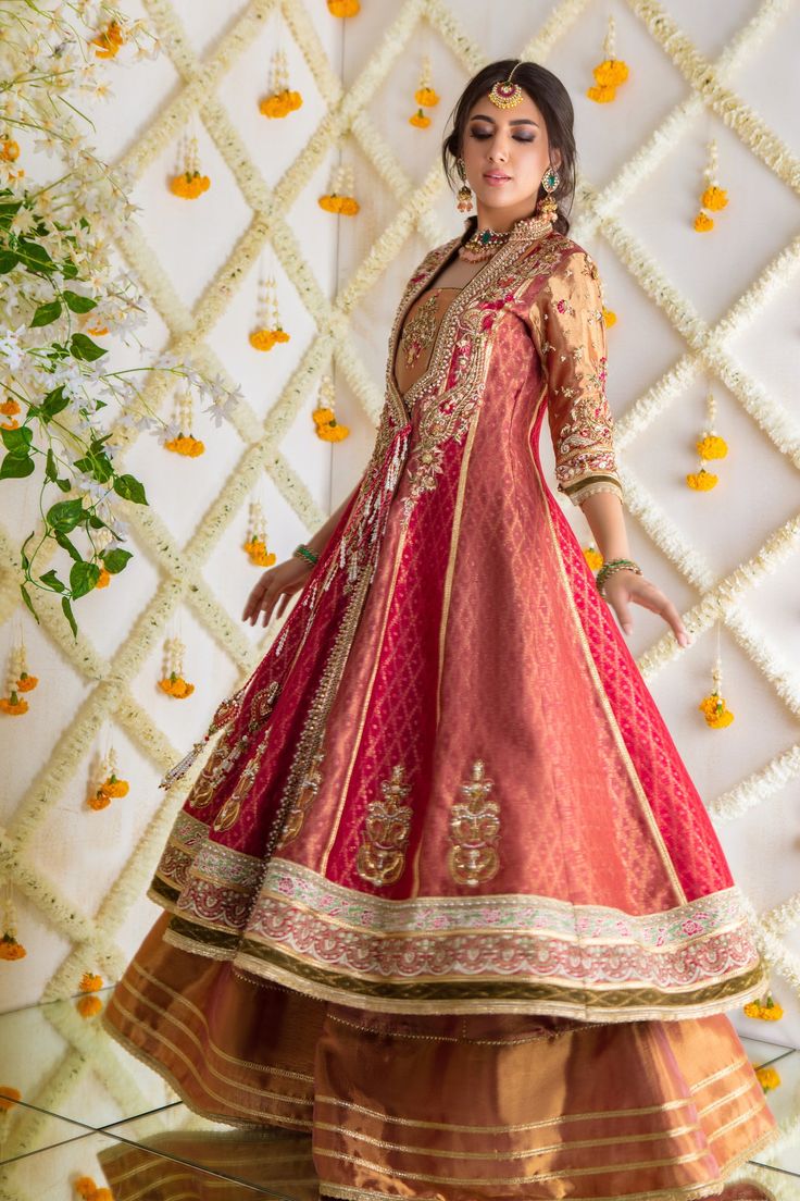 Marwa | Pakistani Designer Outfit | Sarosh Salman Dhaka Pajama, Mehandi Bride, Anarkali Designs, Bridal Roses, Designer Outfit, Crystals Beads, Embroidery Hand, Pink Bridal, Indian Suits