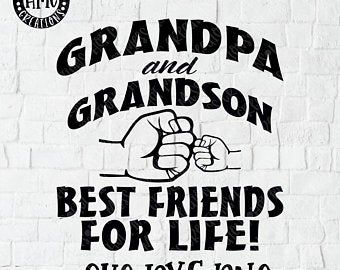 a white brick wall with the words grandpa and granddaughter best friends for life