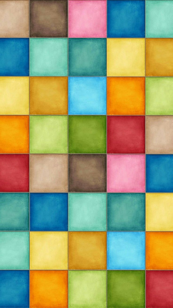 an abstract painting of multicolored squares in different colors and sizes, with the same color