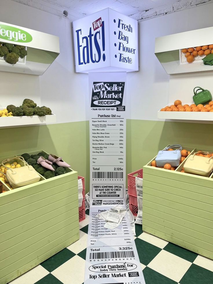 the inside of a store filled with lots of fresh fruits and vegtables