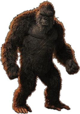 a large stuffed gorilla standing on its hind legs