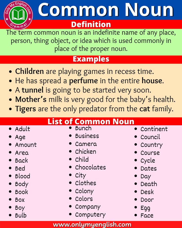 a table that has different types of words in each word and the names below it