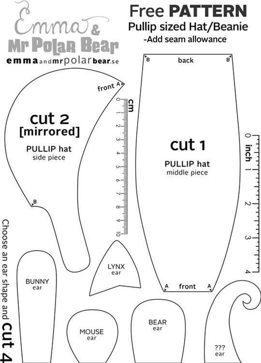 the pattern is shown with measurements and instructions to make it