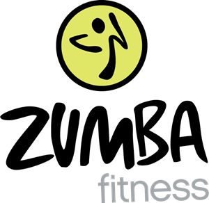 the logo for zumba gold is shown in black and orange with an image of a man