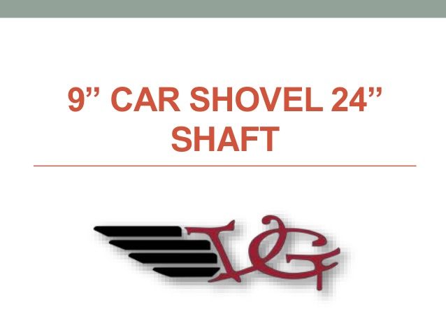 the 9 car shovel 24 shaft logo is shown in red, black and white with an eagle on it