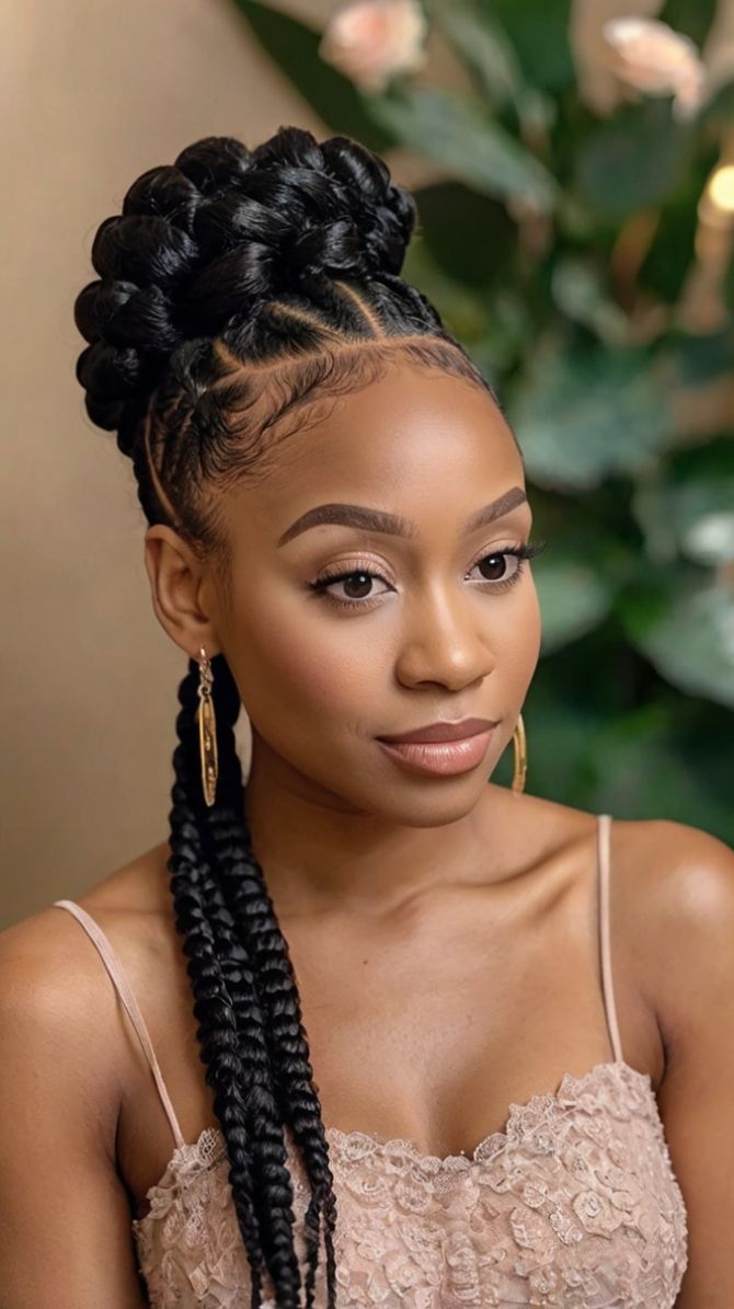 Rock Your Look with Side Updo Hairstyles braids hairstyles updo black women 🦋 Side Updo Hairstyles, Curls Braids Hairstyles, Braids Hairstyles Updo Black Women, Hairstyles Updo Black Women, Black Tie Makeup, Updo Hairstyles Braids, Updo Black Women, Braids Hairstyles Updo, Updo Ideas