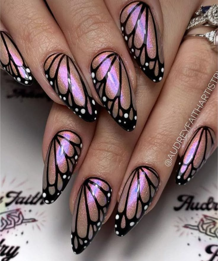 Cherry Blossom Nails, Butterfly Nail Designs, Butterfly Nail Art, Blush Nails, Trendy Nail Design, Butterfly Nail, Luxury Nails, Nail Art Ideas, Unique Nails