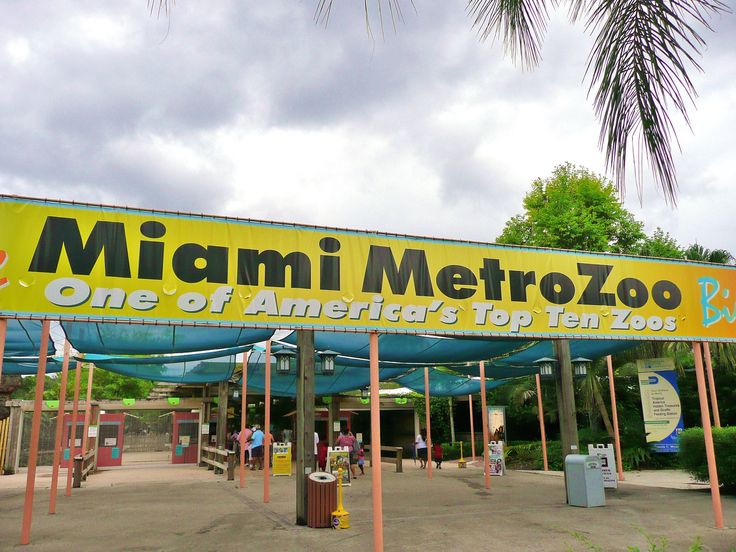 a sign that says miami metrozooo one of america's top ten zoos