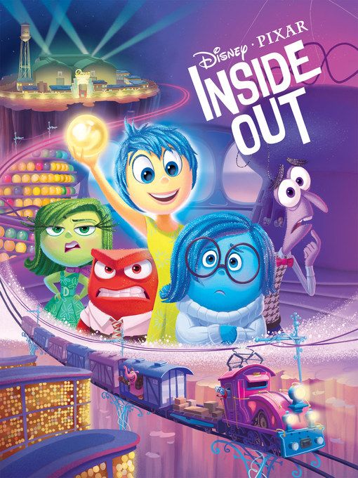 inside out disney pixar movie poster with monsters and characters on the train track