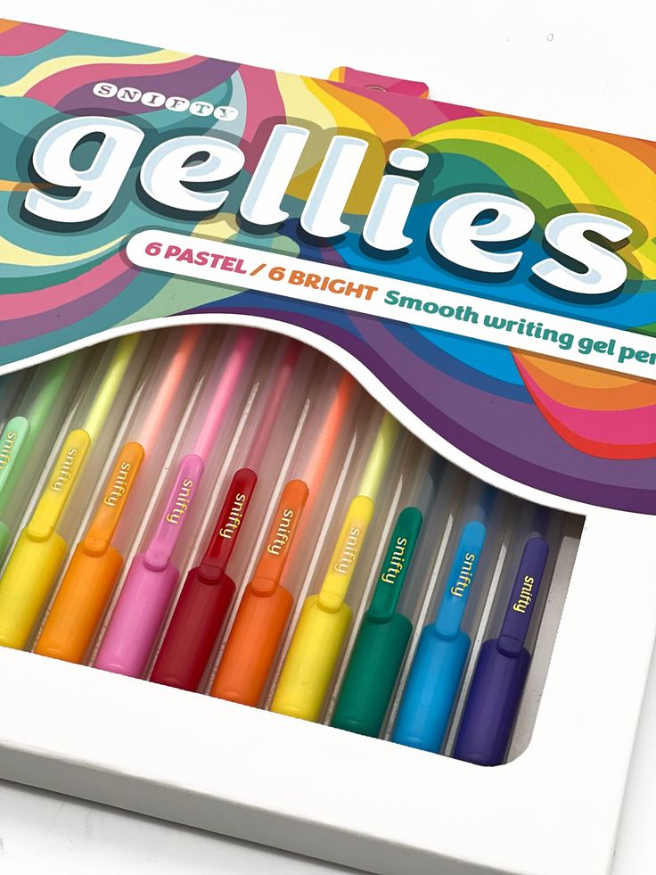 the box contains eight different colored gelies in it's display case, and is also available for purchase