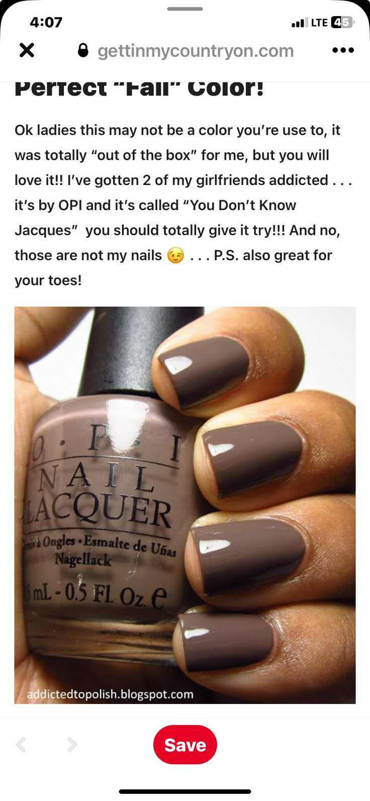 Fall Toe Nails, Opi Gel Nails, Opi Nail Colors, Toe Nail Color, Fall Gel Nails, Gel Polish Colors, Shellac Nails, Fall Nail Colors, Manicure Ideas