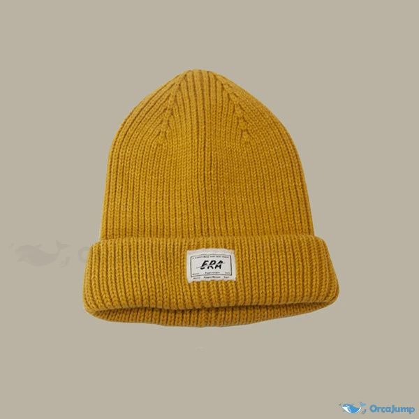 OrcaJump - Stylish Cotton Knitted Hat in Multiple Colors: White, Black, and More! Casual Ribbed Cap, Casual Ribbed Hat For Fall, Yellow Cotton Beanie Hat, Casual Adjustable Yellow Beanie, Casual Yellow Adjustable Beanie, Winter Knitted Cotton Hat, Casual Ribbed Cotton Hat, Casual Cotton Ribbed Hat, Casual Yellow Hat One Size