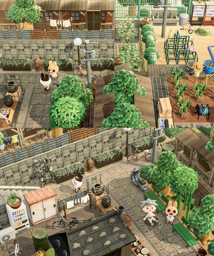 the game has many small buildings and lots of trees in it's courtyards