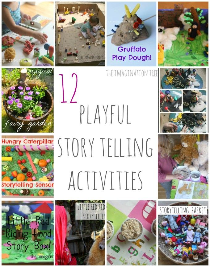 12 playful story telling activities for toddlers to play with and learn how to use them