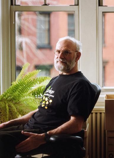 an older man sitting in a chair next to a window with a fern on it