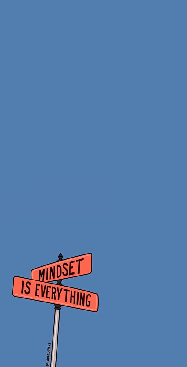 two street signs with the words mindset is everything written on them against a blue sky