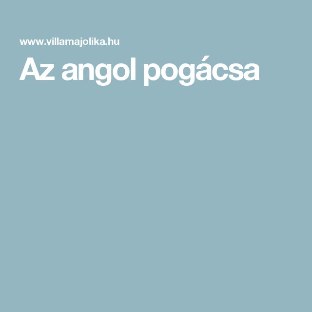 the words az angol pogacsa are written in white on a blue background