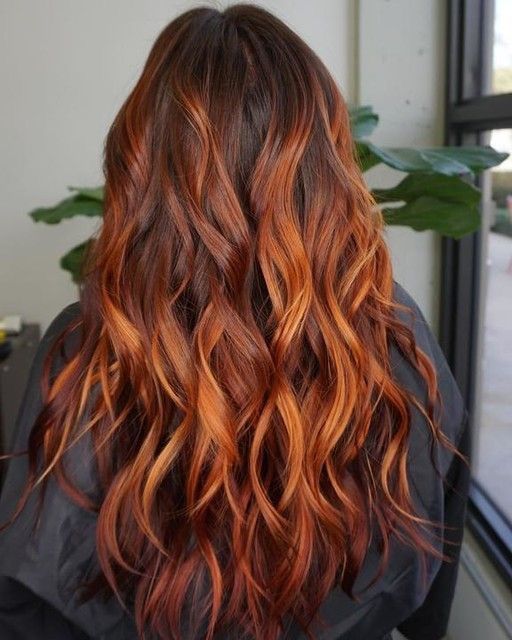 Belliage Hair, Balliage Hair, Aveda Hair Color, Red Balayage Hair, Balayage Haircolor, Curly Color, Red Ombre Hair, Blond Ombre, Copper Balayage