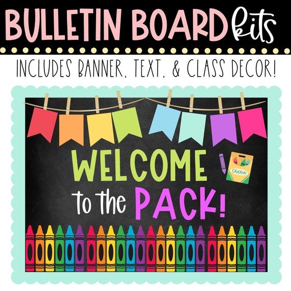 bulletin board with the words welcome to the class