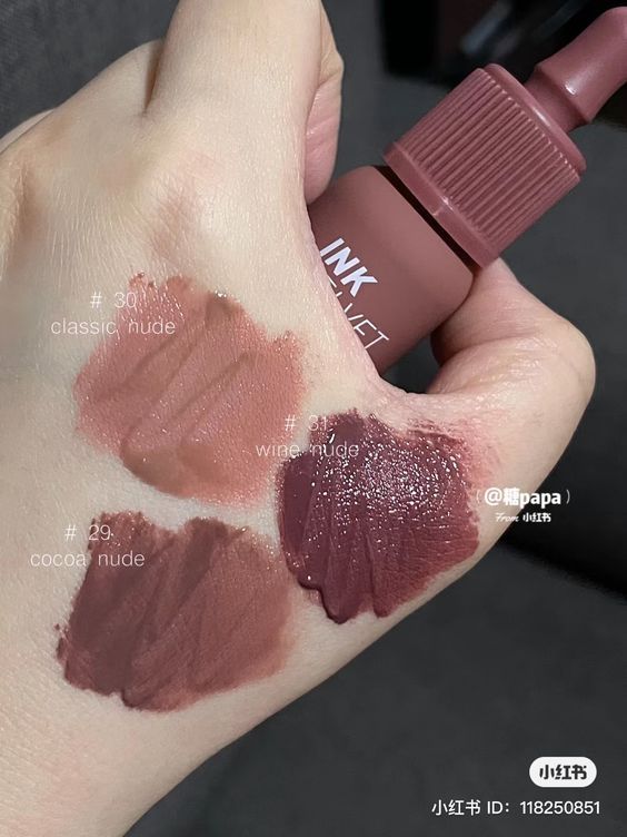 Peripera Lip Tint Swatch, Ink Lip Tint, Ink Velvet Peripera, Peri Pera Ink Velvet, Peripera Ink Velvet Swatch, Best Lip Tint, Peripera Lip Tint, Ink Velvet Tint, Brown Lip Tint