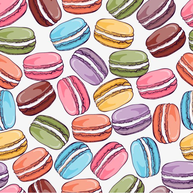 colorful macaroons on a white background seamless pattern stock photo - budget conscious food