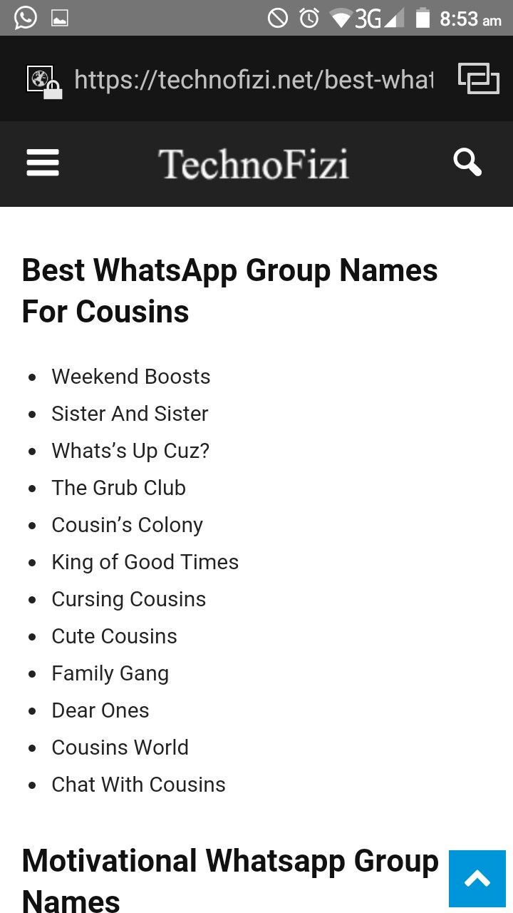 the best whatsapp group names for counins