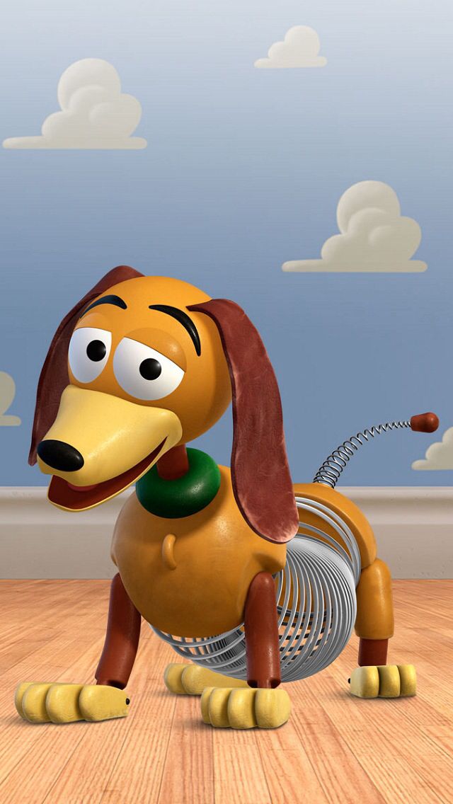 a cartoon dog is standing on the floor