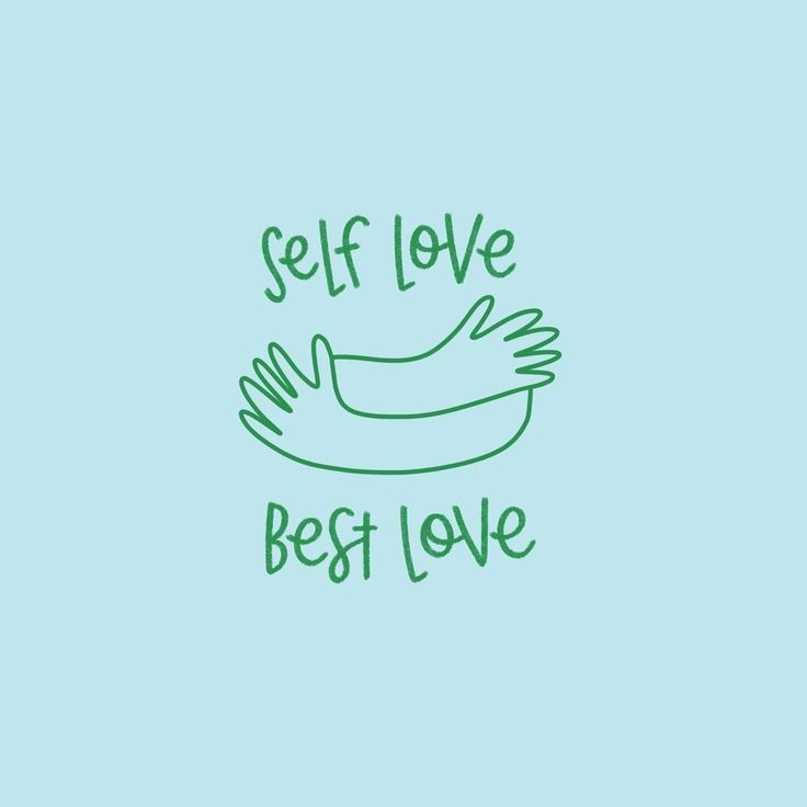 the words self love and best love are drawn on a blue background with green lettering