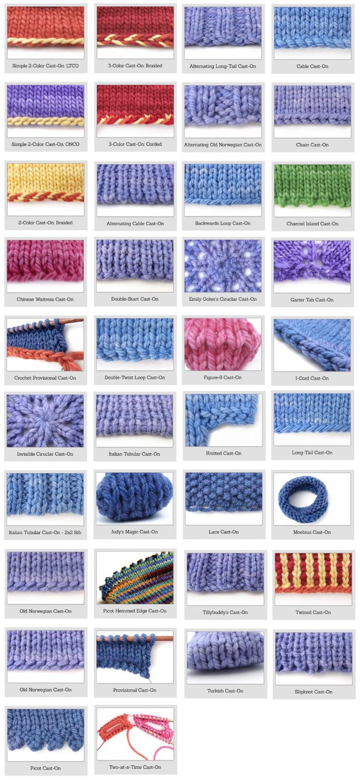 many different types of knitted items are shown