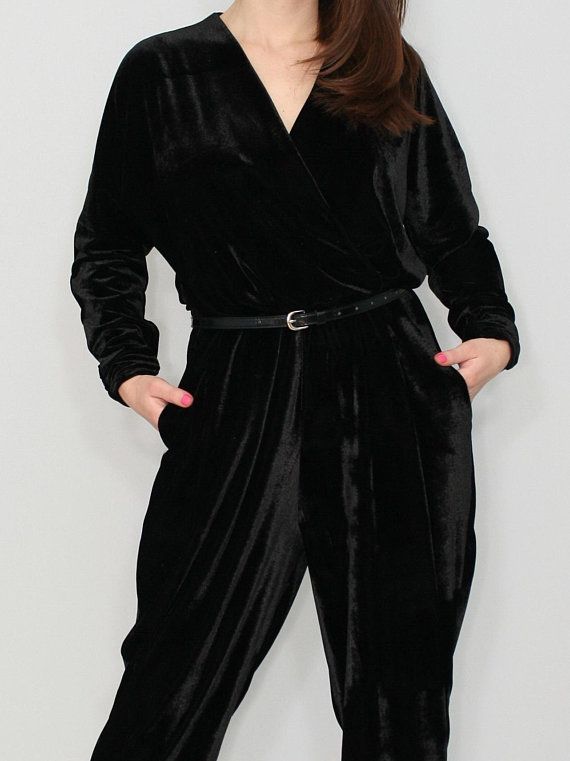 Black jumpsuit women Black batwing top jumpsuit Black long sleeve jumpsuit Black plus size jumpsu Black Long Sleeve Jumpsuit, Womens Black Jumpsuit, Navy Jumpsuit, Yellow Jumpsuit, Harem Jumpsuits, Jumpsuit Long, Women In Black, Batwing Top, Jumpsuit For Women