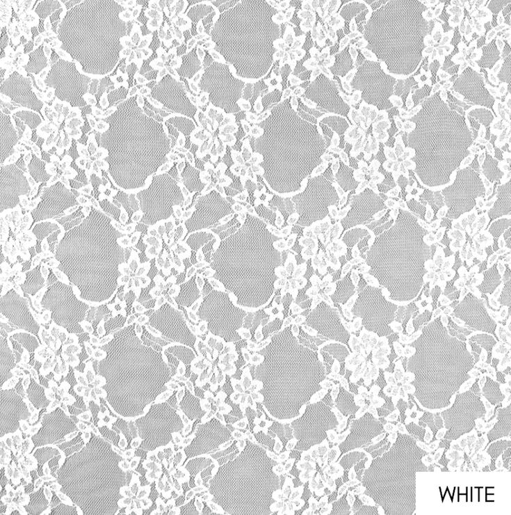 "Welcome to our family owned shop! 🌸 Our beautiful floral lace is extremely soft, 100% polyester, and stretch! We have hand chosen the perfect texture & quality to ensure customer satisfaction. Please choose color and yardage from the drop down menu. Listing price is for ONE YARD ONLY - Please choose more yardage from quantity drop down menu. If you order 5 yards for example, it will come as one long continuous piece. If you need a quantity not present, please message me. * 60\" Wide * 100% Pol White Stretch Lace Dress, White Stretch Lace Dress With Lace Trim, Stretch Lace With Lace Trim For Wedding, Wedding Lace With Stretch, White Scalloped Stretch Lace, White Stretch Scalloped Lace, Stretch Lace Fabric, Yard Wedding, Romantic Lace