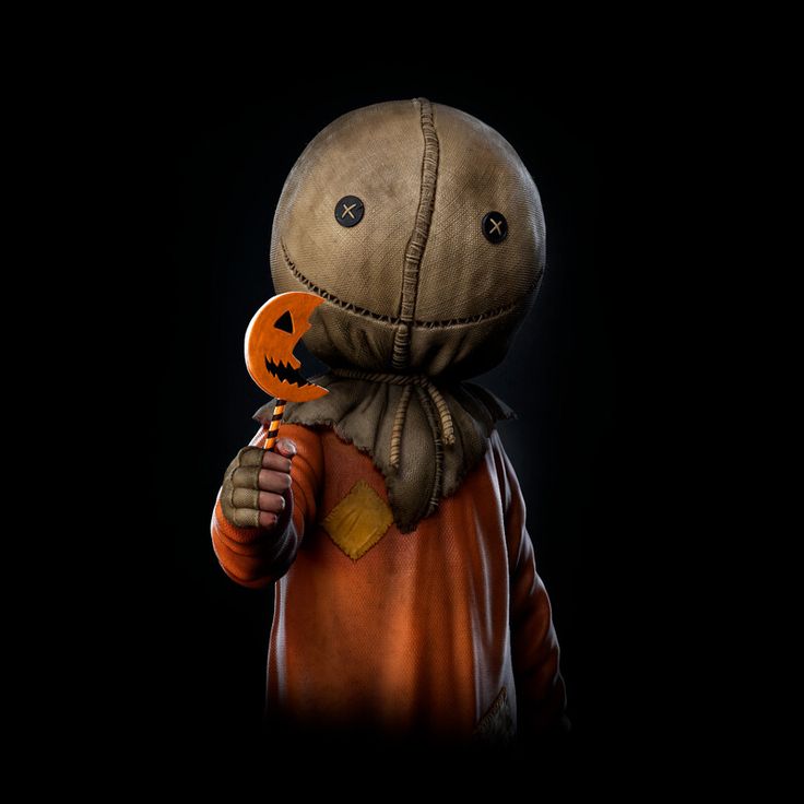 an animated character holding a pumpkin in his hands