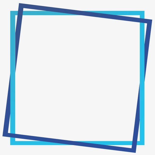 three blue frames are stacked on top of each other, with one empty piece in the middle