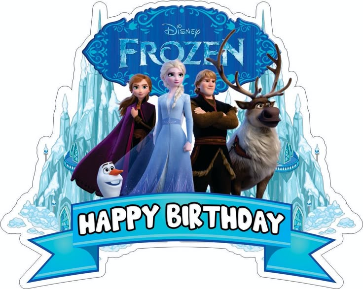 an image of frozen birthday card with characters