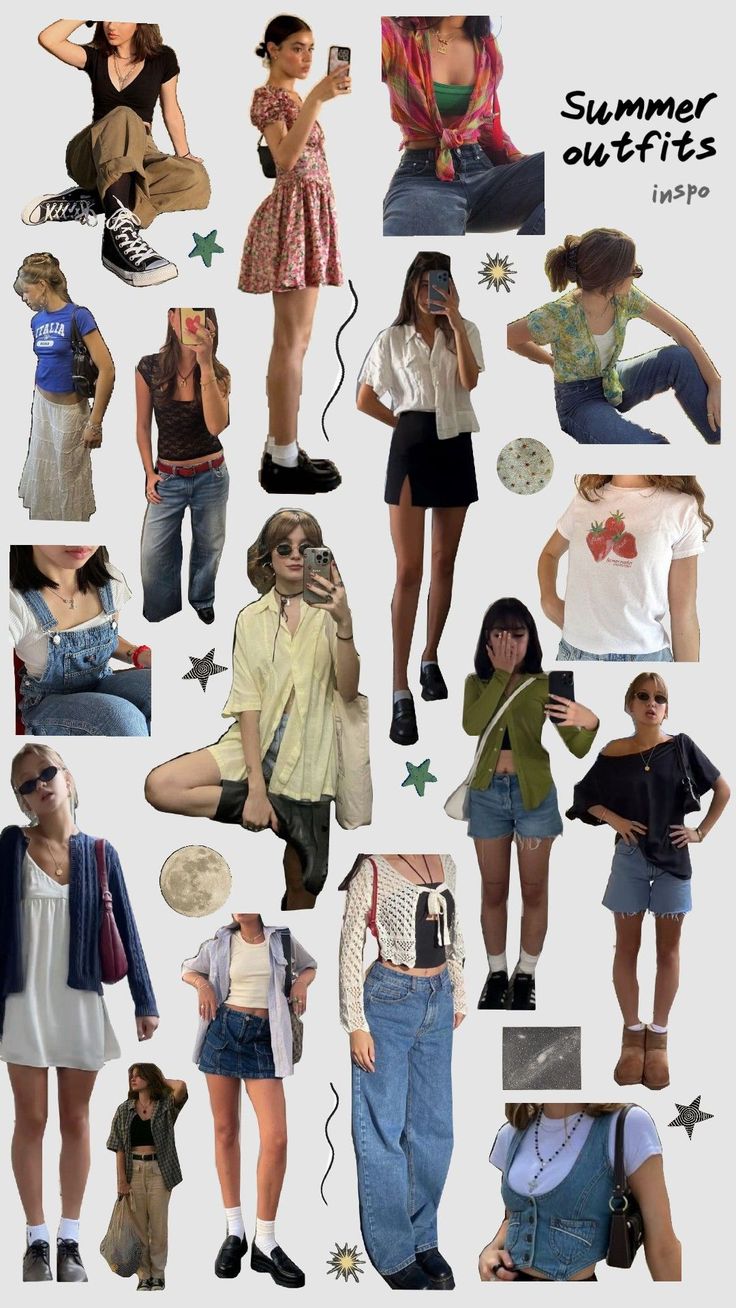 summer outfits 💐 Mall Outfit, Warm Weather Outfits, Spring Fits, Swaggy Outfits, Cozy Fashion, Lookbook Outfits, School Outfits, Cute Casual Outfits