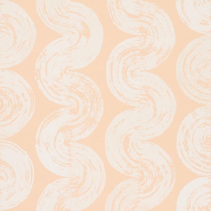 an orange and white wallpaper with swirls on the back in pastel colors