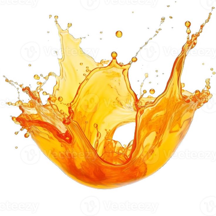 an orange liquid splashing into the air