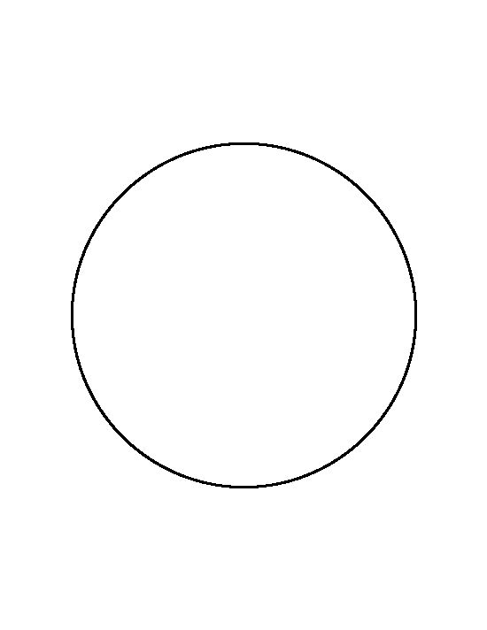 a black and white drawing of a circle with no center on the top, in front of