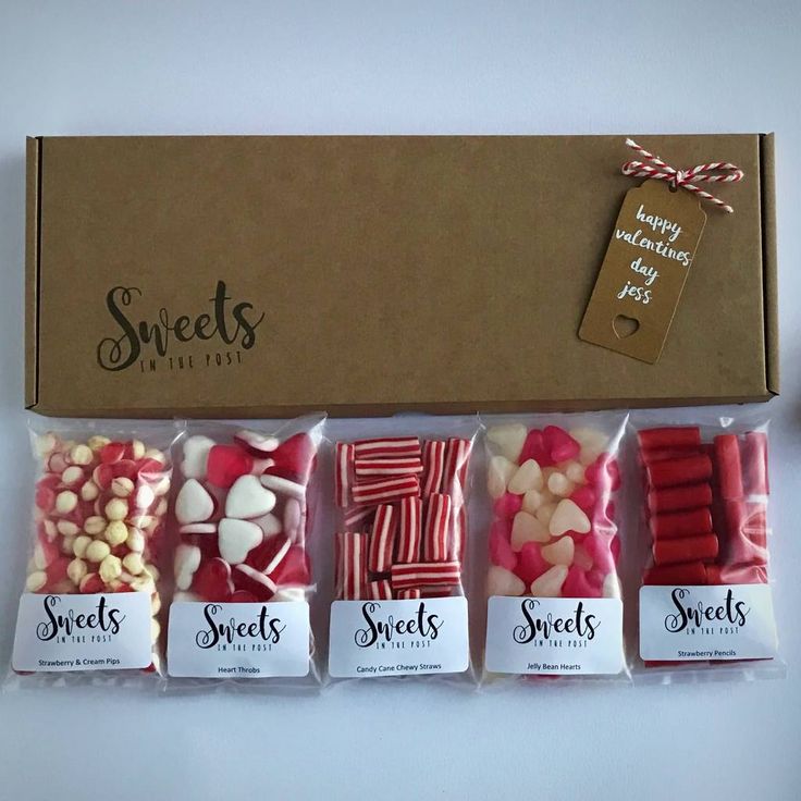 the sweet box contains four varieties of candy