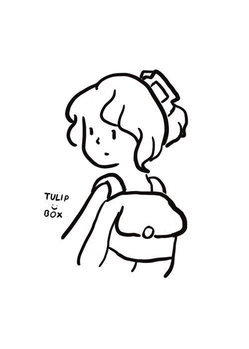 a black and white drawing of a woman holding a baby in her arms with the words tulip 80x