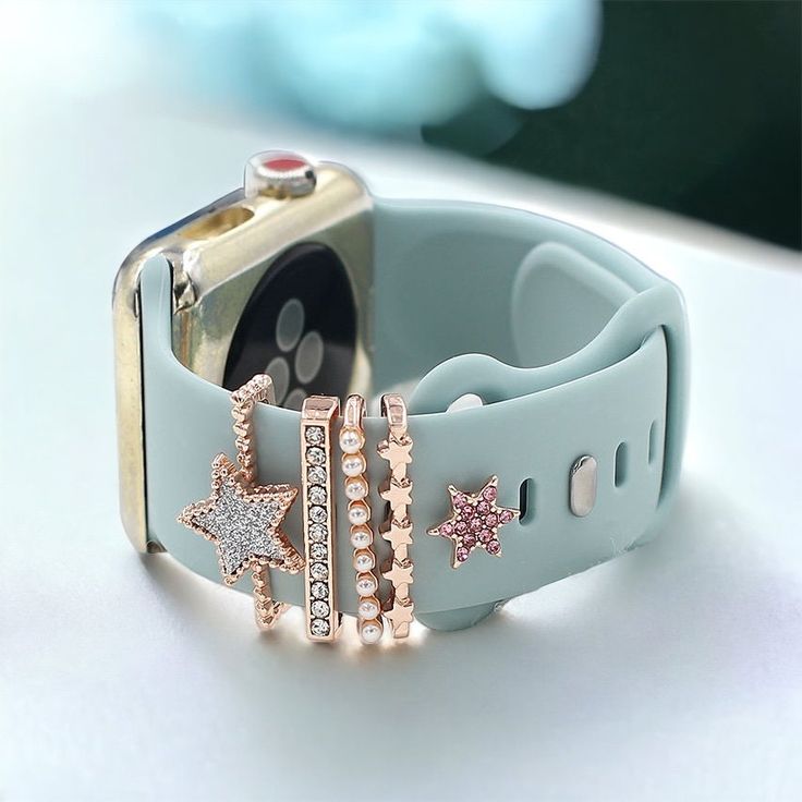 Unique Charms for Apple Watch, Diamond Charms with Star Symbol Charm, Personalized Watch Band Charms for Apple Watch / Samsung Galaxy Strap Charms, Watch jewelry, ✨ Be Unique and Look Fantastic for your Apple Watch / Samsung Galaxy Watch with a set of personalized Charms.  ✨ Make your watch more attractive highlight. ✨ the set charms fit for Apple Watch silicon pin & Samsung Galaxy Watch band which using 20mm pins silicon strap.  e.g. Samsung Galaxy 4 / 5  ✨ the Charms can mix and match with you Galaxy Watch Charms, Diamond Apple Watch, Apple Watch Charms, Watch Band Charms, Watch Charms, Personalized Watch, Star Symbol, Apple Watch 3, Samsung Watch