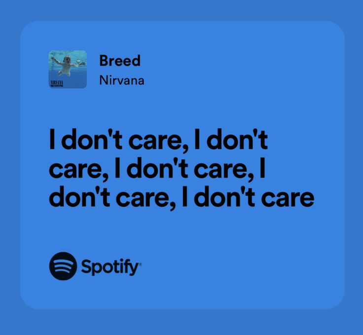 a blue square with the words i don't care, i don't care, i don't care, i don't care, i don't care, i care, i don't care