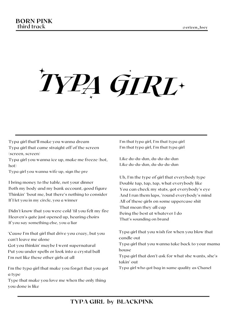 the title page for tya girl