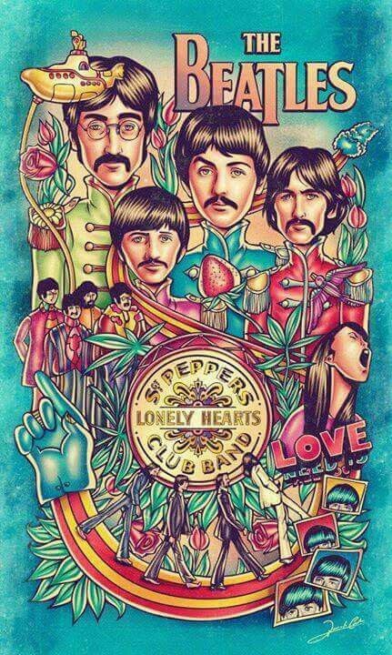 the beatles poster for their album,'lonely hearts love is all you need to know about