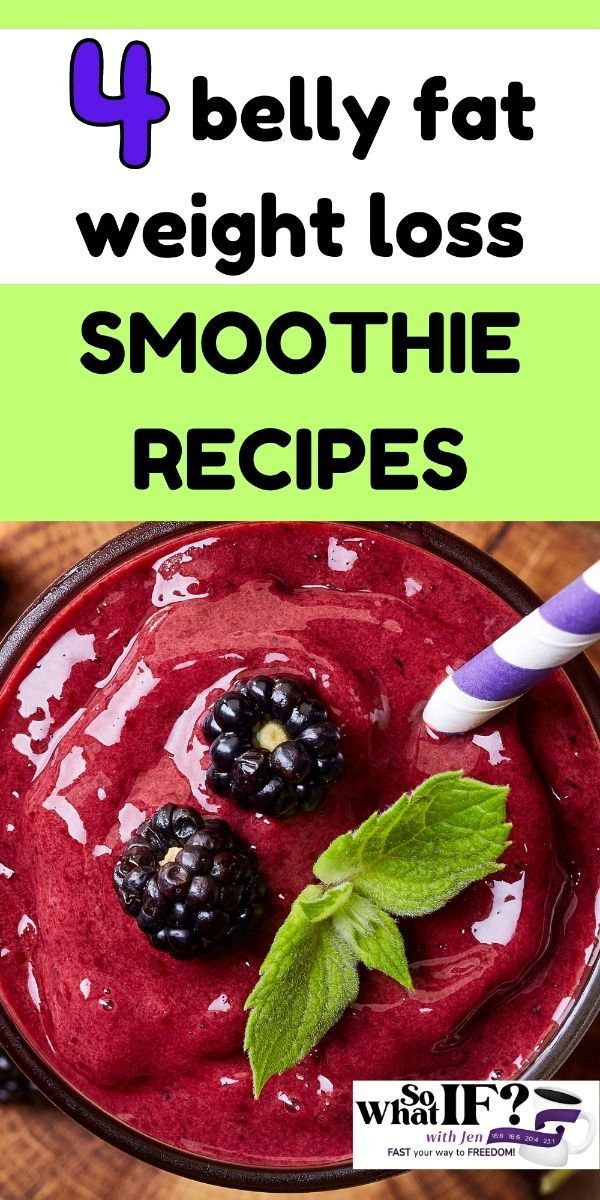 a smoothie with berries and mint on top is shown in the bottom right corner